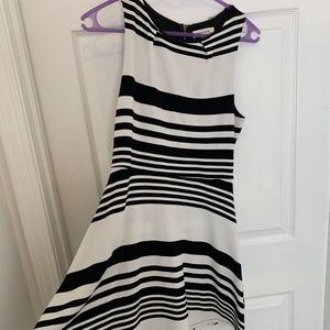 Black and white stripped flowy dress